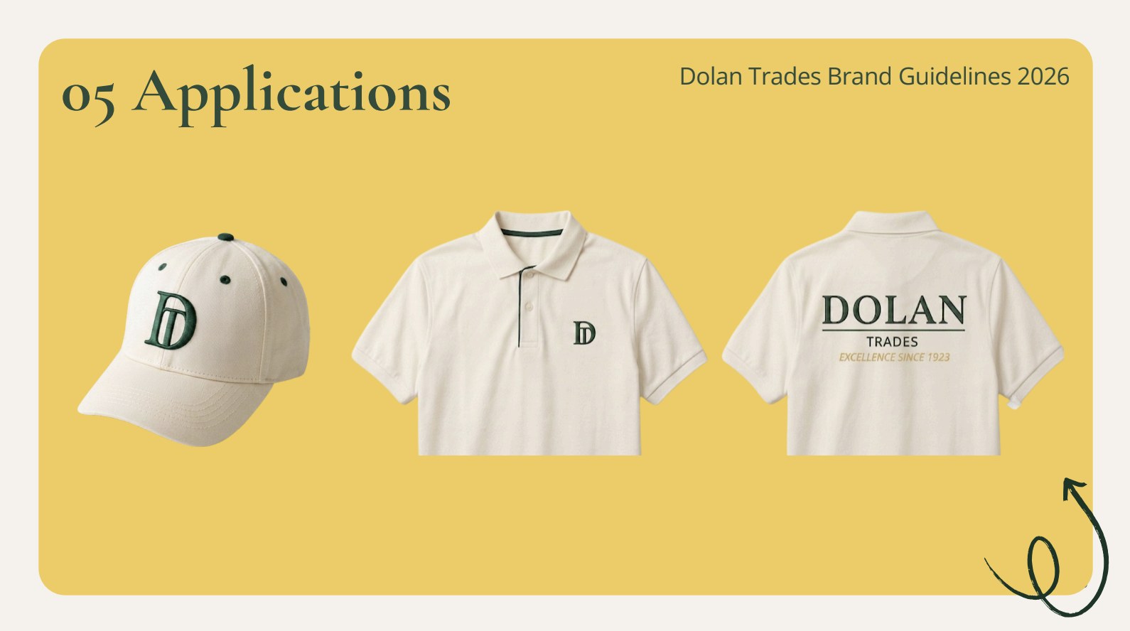 Branding we created for Dolan Trades — t-shirt and hat designs